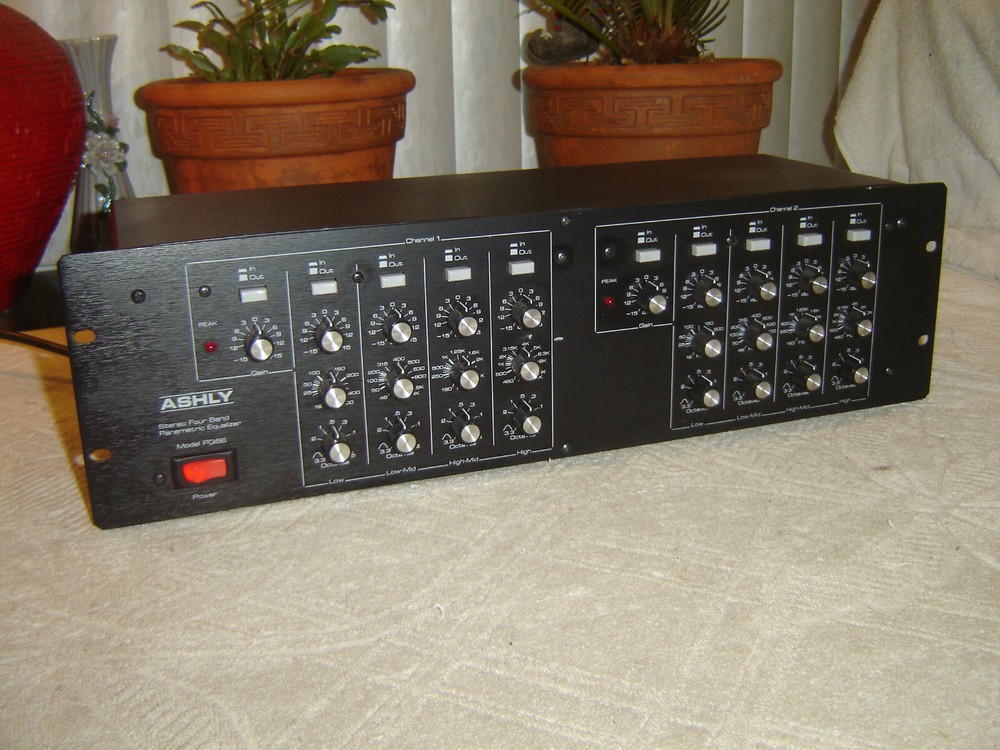 Ashly PQ66, Latter Version, 2 Ch 4 Band Parametric Equalizer, Eq, Vintage Rack