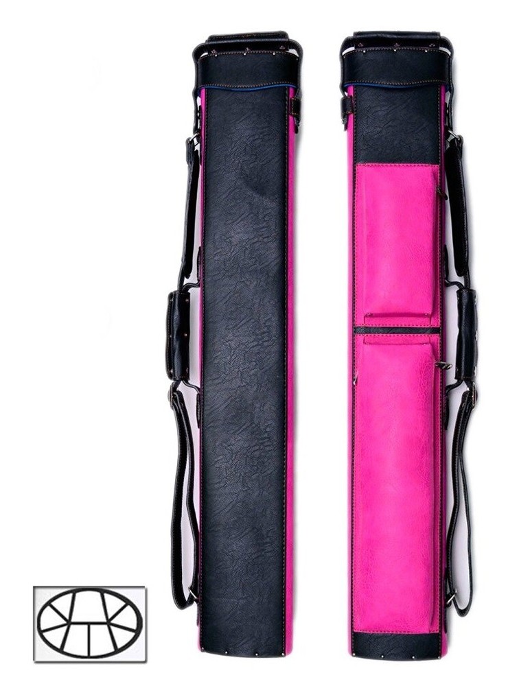 Delta 3x6 PINK Transformer Case - Memory Foam - Leather Cue Case