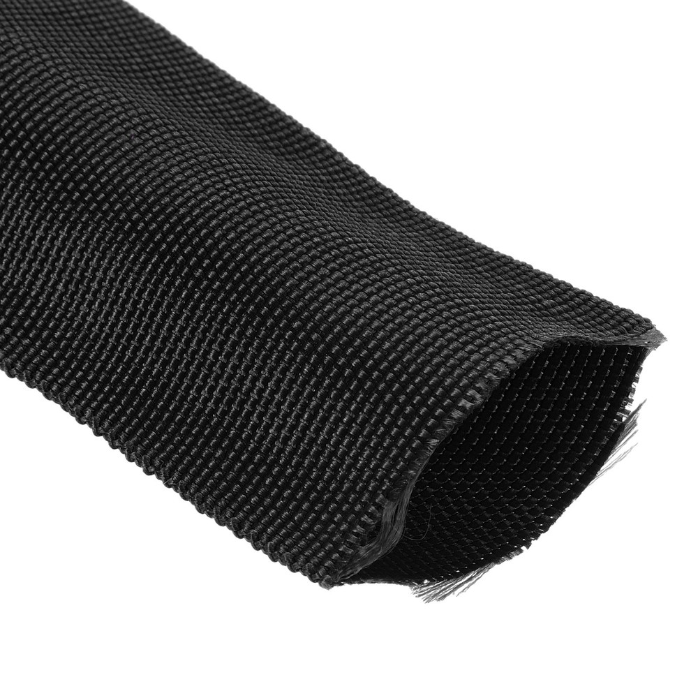 10Ft*60mm Polyester Rope Protector Cable Cover Rope Protective Sleeve Black