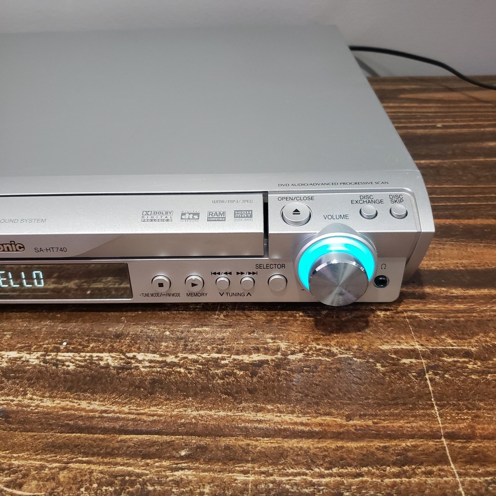 Panasonic 5 Disc Changer SA-HT740 Home Theater System DVD/CD Player Tested