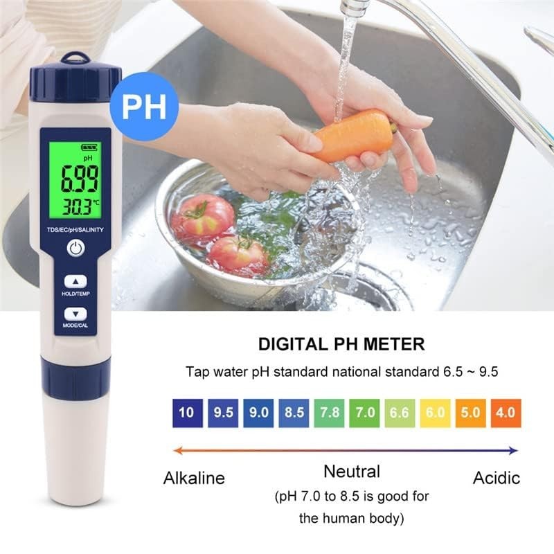 PH & Salinity Meter for Pool Saltwater & Aquariums