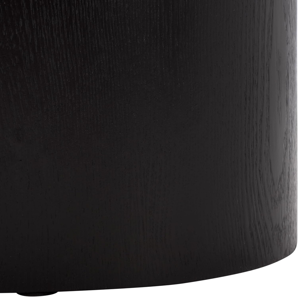 Modern Black Ekon Round Pedestal End Table - Fully Assembled by