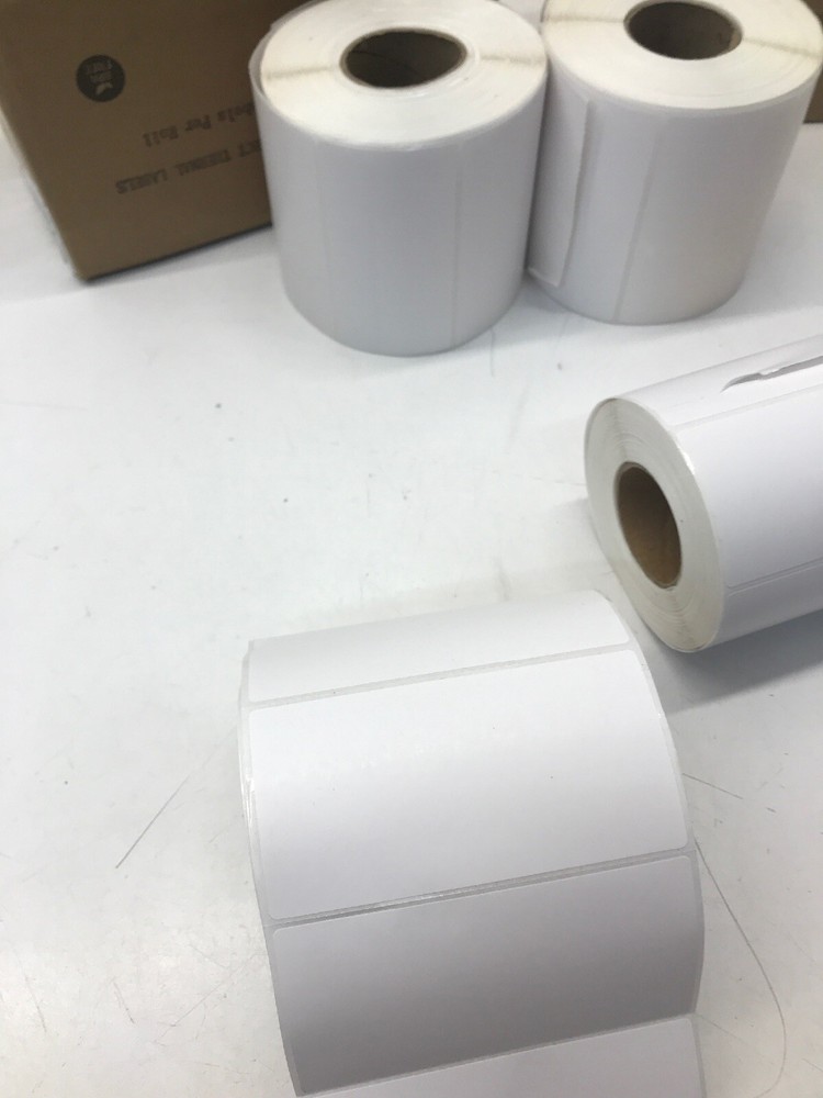 4 Rolls High Quality Direct Thermal Labels 4” x 2” - 1” Core