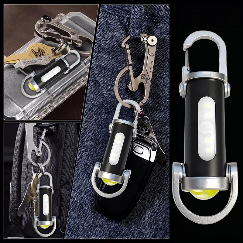 Super Bright LED Mini Flashlight USB Rechargeable Pocket Keychain Torch US