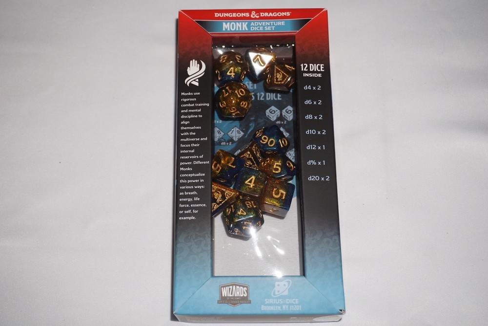 Monk Adventure Dice Set D&D Dungeons & Dragons NEW