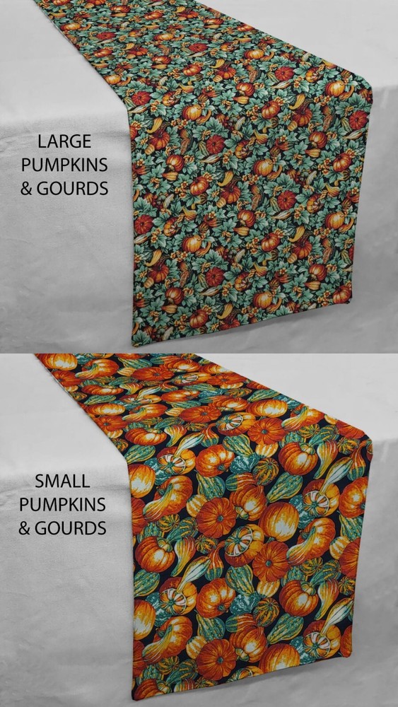Pumpkins & Gourds Table Runner (2 Patterns Available)