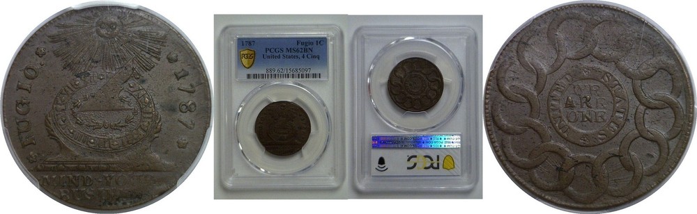 1787 Fugio Cent   PCGS MS-62 BN