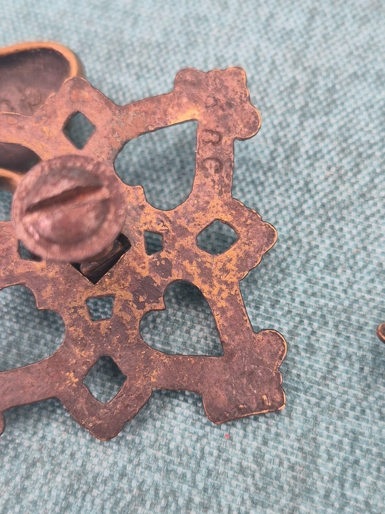 Antique Brass Hanging Drop Pulls Set of 2