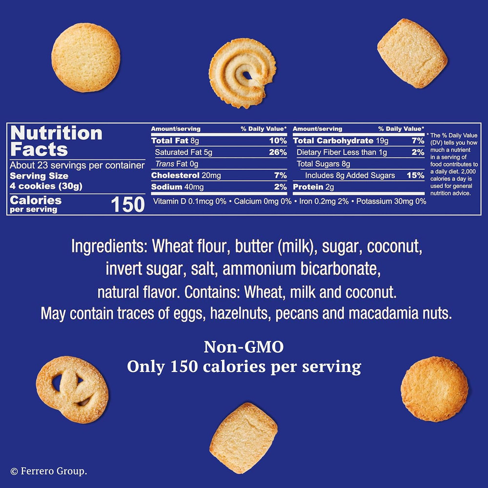 Danish Cookies Tin, Butter, 24 Ounce