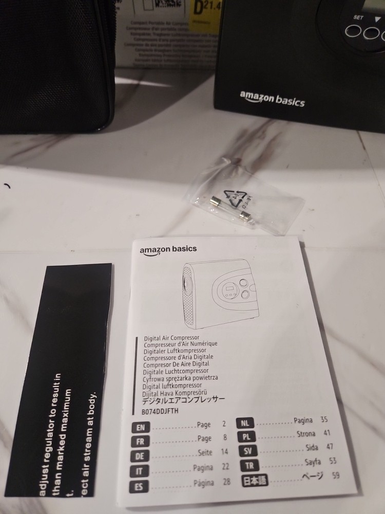 Amazon Basics Portable Air Compressor, 150 PSI, Black