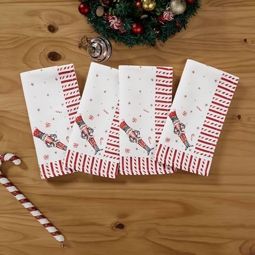 70" Round Printed Polyester Tablecloth - Holiday Nutcracker Candy Decor, Tableto