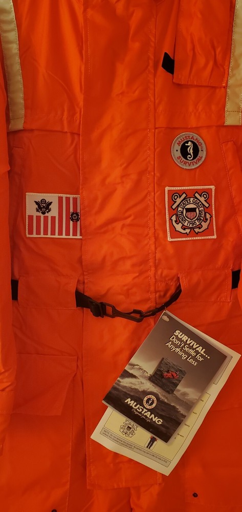 US COAST GUARD Mustang Survival Suit - MS2175 - Size Large 42”- 46” Chest