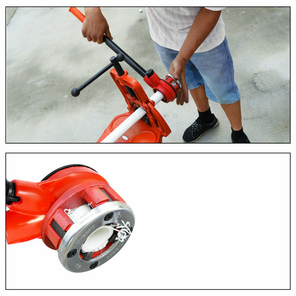 Ratchet Pipe Threader Kit Set w/ 6 Dies & Storage Case