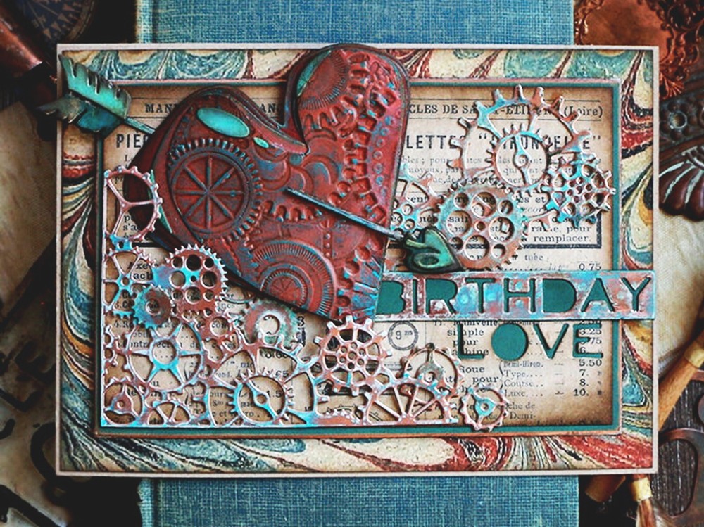 Sizzix Thinlits Lovestruck Colorize 16pc set #665852 Retail $34.99 Tim Holtz