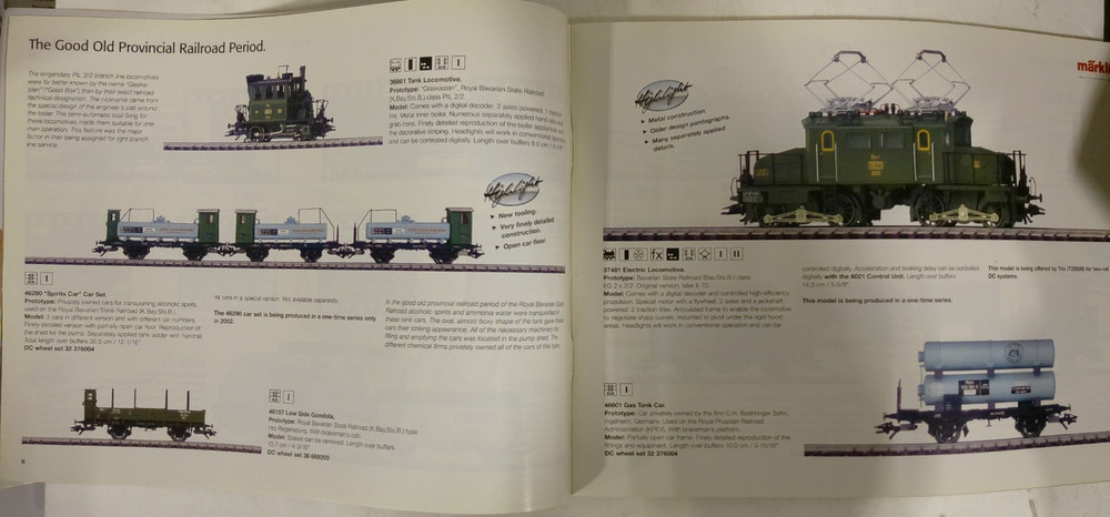 Marklin New Items for 2002 Catalog