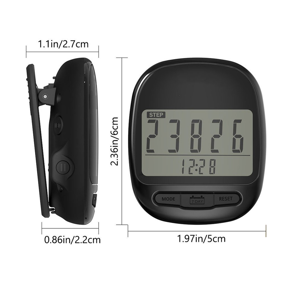 2D Pedometer, Portable Walking Accurate Step Counter