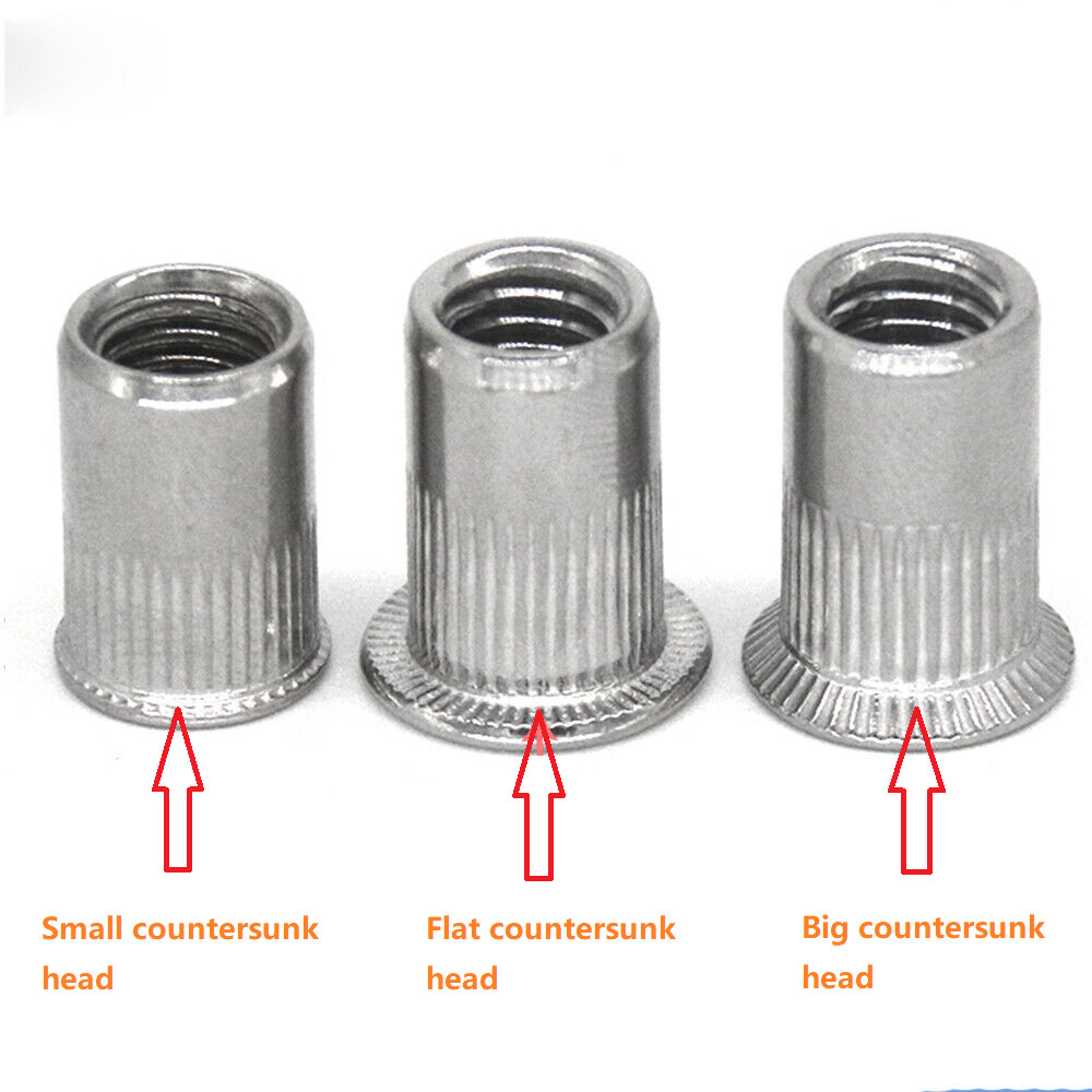 STAINLESS STEEL RIVNUTS THREADED BLIND RIVET NUTS OPEN END NUTSERT M3 M4 M5-M12