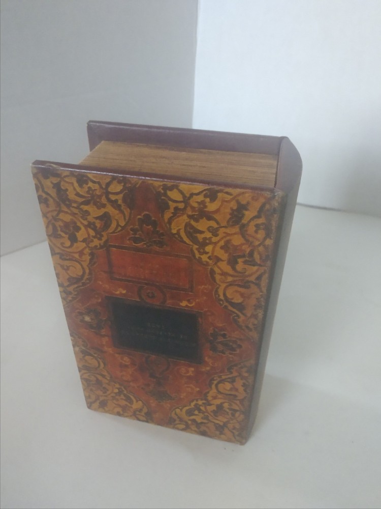 Secret Stash Small Book Hidden Compartment Safe Box Home Library Shelf Leather