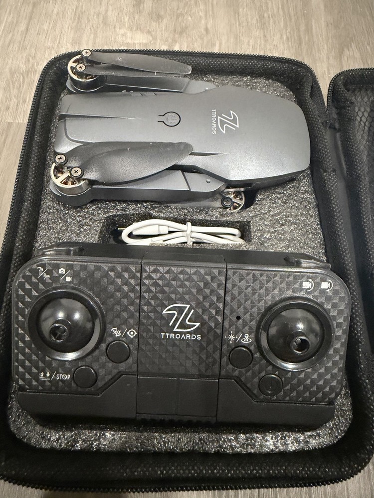 TT19 Drone with 1080P Camera Orange Foldable Quadcopter Obstacle Avoidance