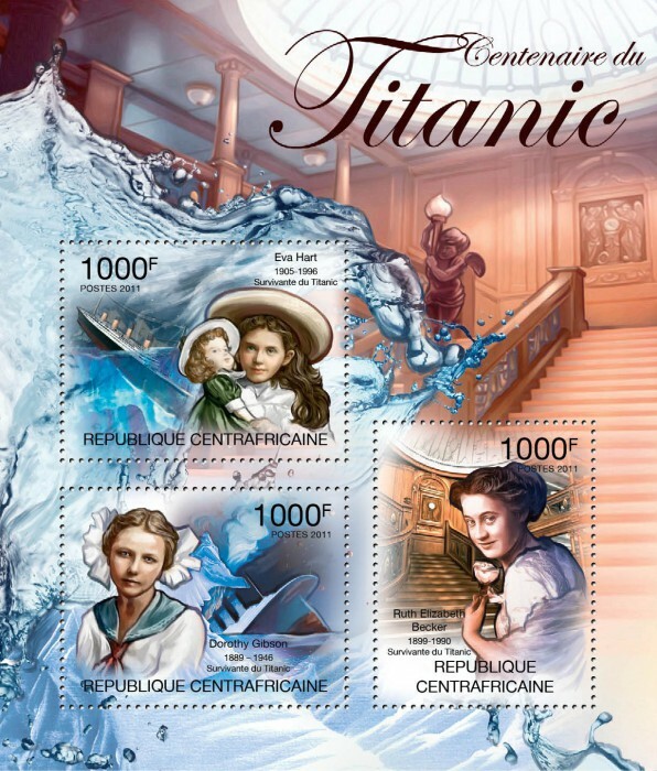 Centrafrique 2011 - Centenary of Titanic. Scott Code: 1594