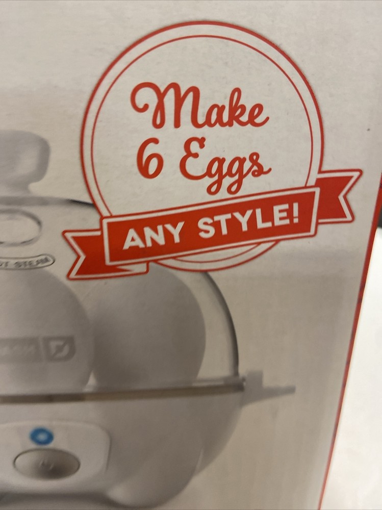 Dash Rapid Egg Cooker - Any Style - 6 Egg Capacity - White