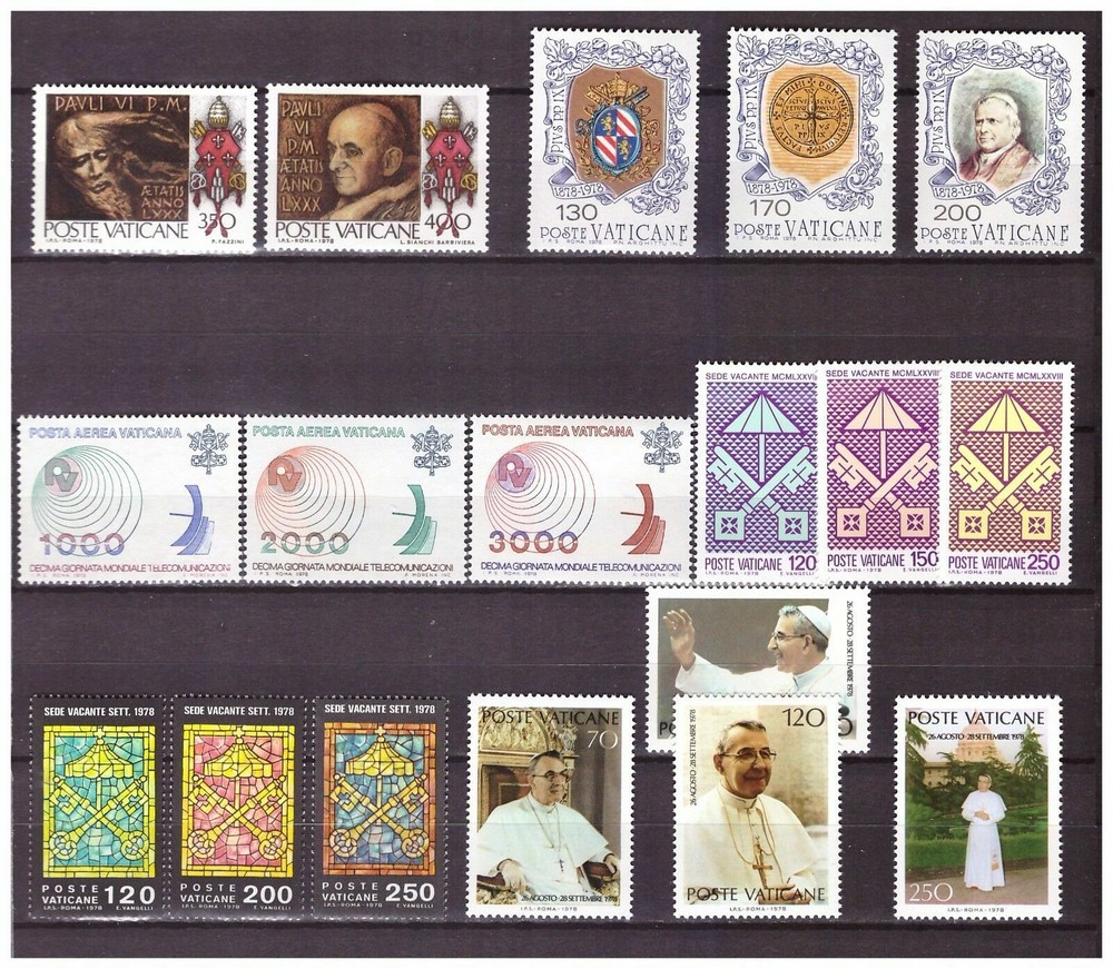 s15542) VATICAN MNH** 1978 Complete Year set 18v