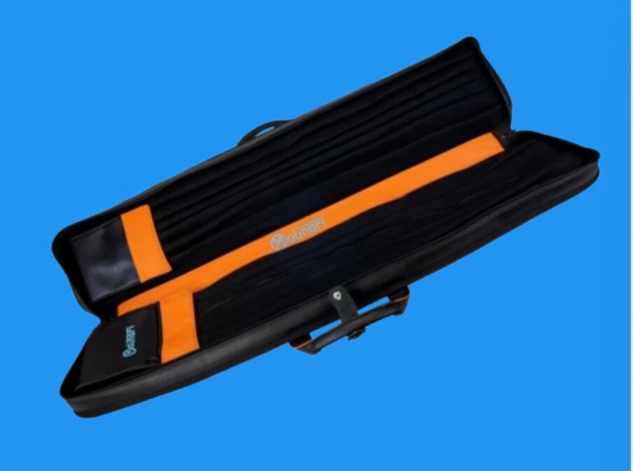 MOLINARI CUE CASE 3x6 SOFT ** BLACK / ORANGE