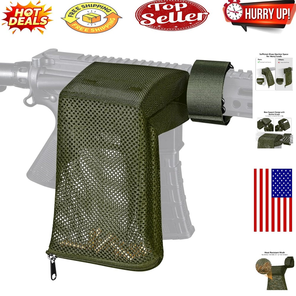 Green Brass Collector - Durable Mesh with Easy Installation and Quick Release