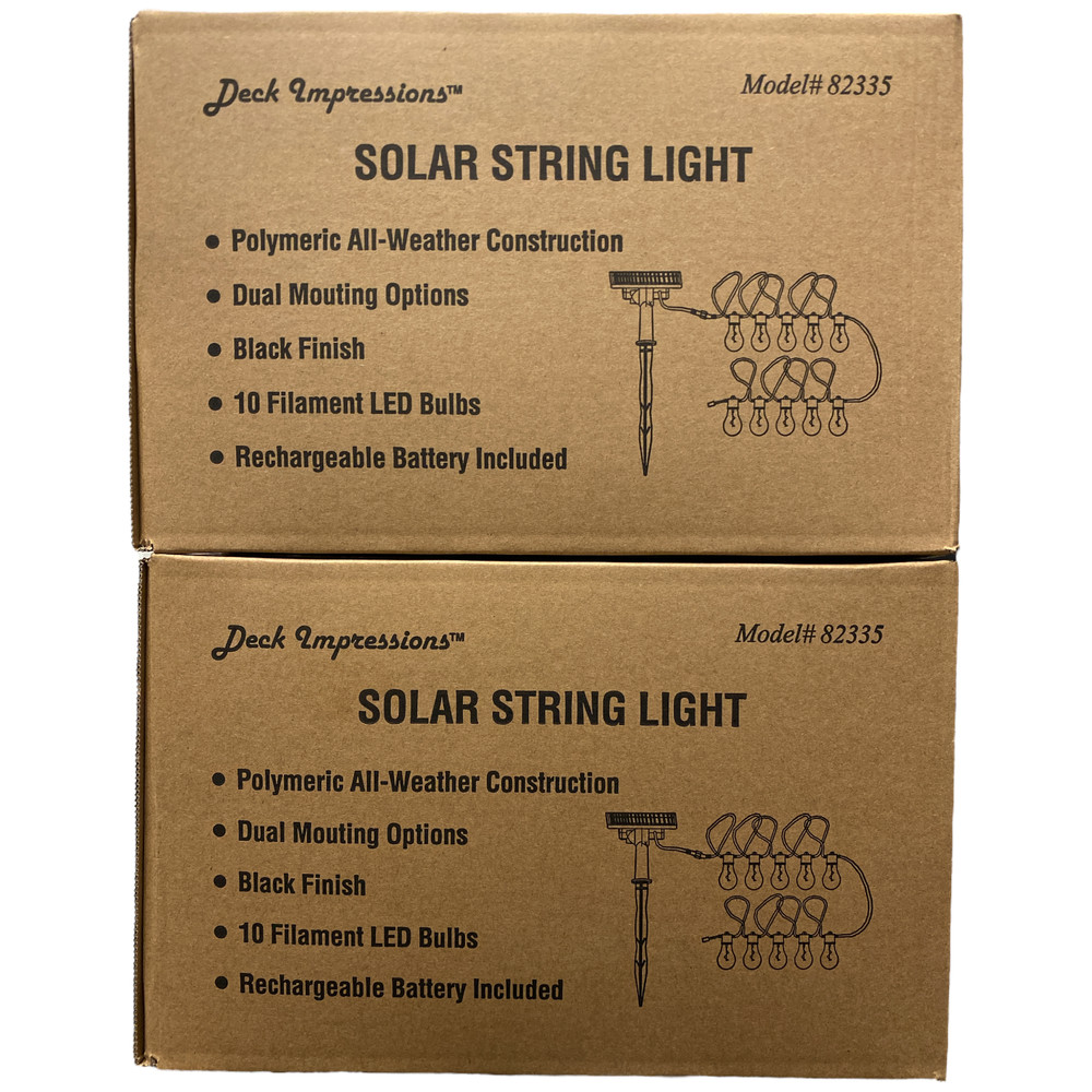 Deck Impressions 120 Lumen Solar String Lights, 2-Pack