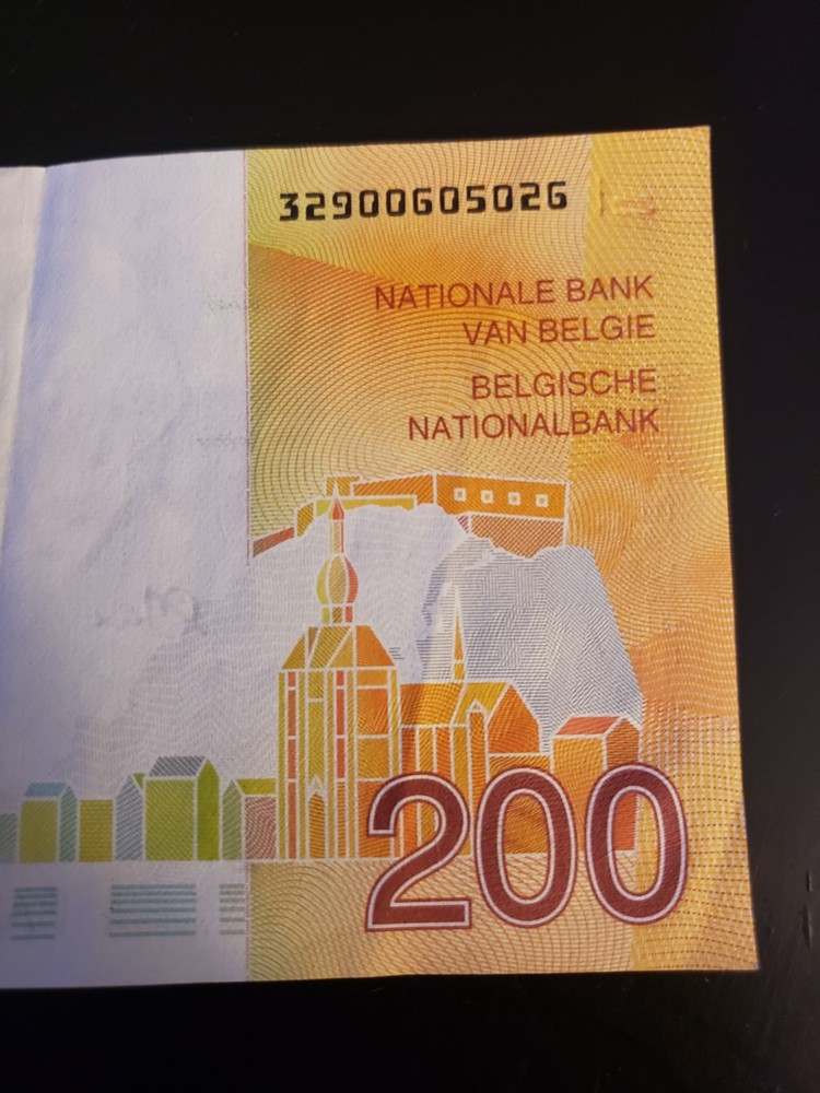 200 Belgian Francs Banknote. 1814-1894