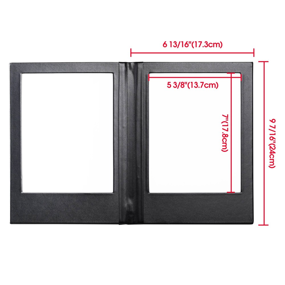 WeChef LED Backlit Menu Cover Folding Holder Double Panel Restaurant Fits 5"x7"