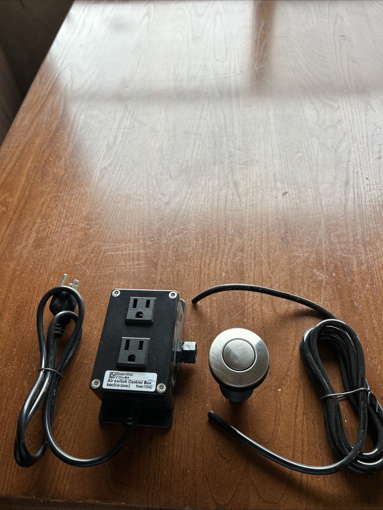 ESSENTIAL VALUES AIR SWITCH CONTROL BOX SATIN NICKEL GARBAGE DISPOSAL SWITCH