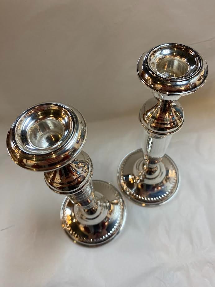Pair of "LA" Hallmark Sterling Silver Candlesticks