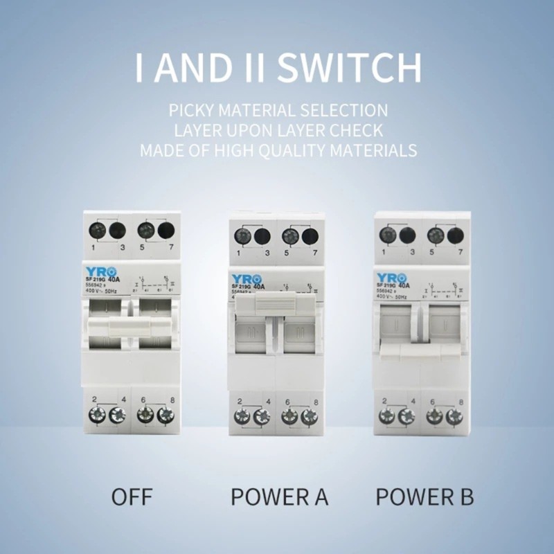 Double Power Manual Transfer-Switch Interlocked Circuit-Breaker Interlock-Switch