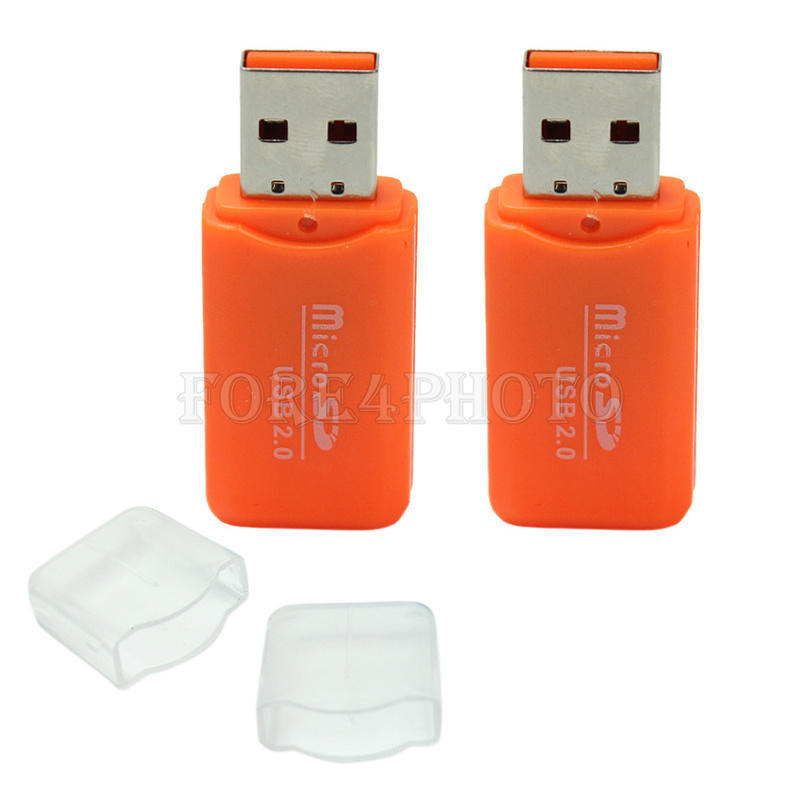 2pcs Card reader Micro SD Card Reader Adapter USB 2.0 Micro SD SDHC TF T-Flash