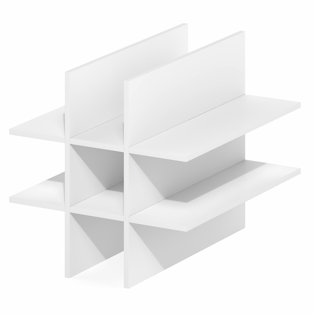 Furinno CUBICLE 9-Compartment Cube Organizer Shelf Accessory White
