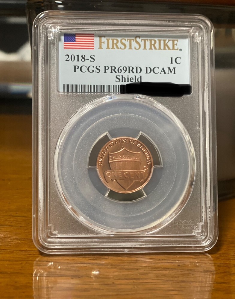 2018-S 1C PCGS PR69RD DCAM Shield-First Strike