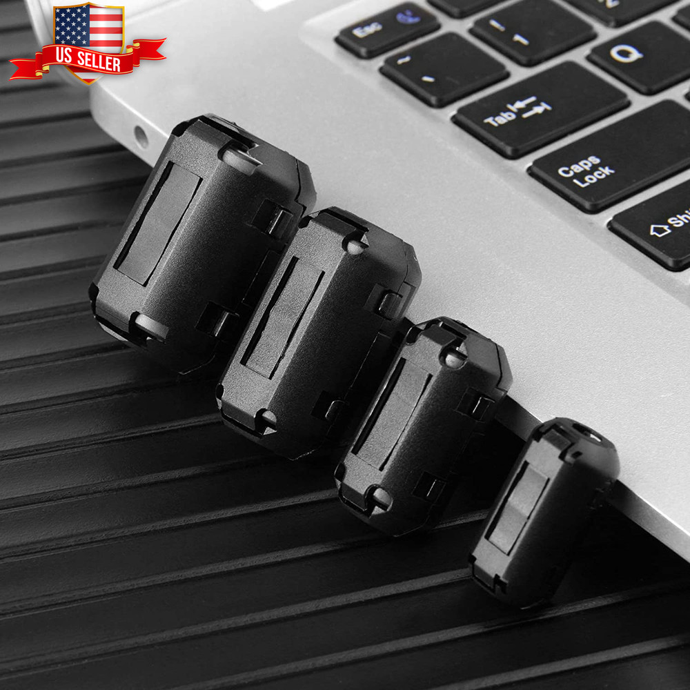 20 Pack Ferrite Chokes Bead Ring Core RFI EMI Noise Suppressor Filter Cable Clip