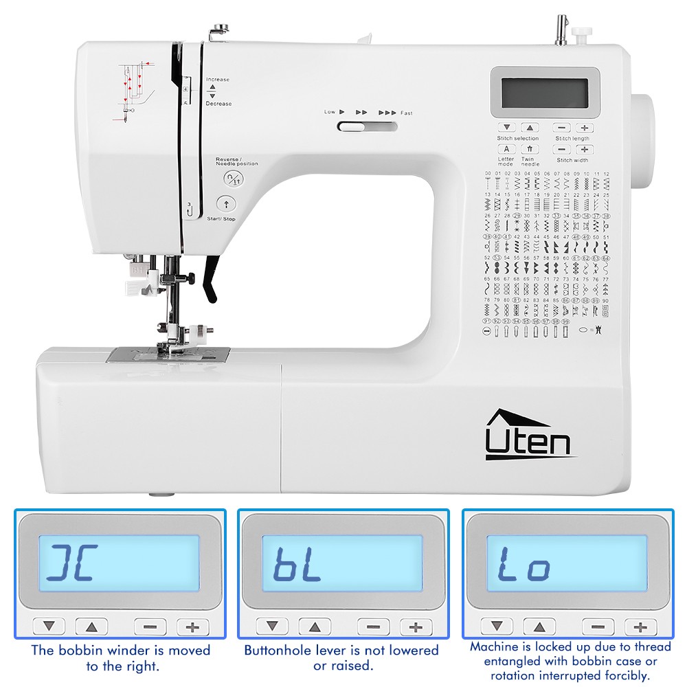 Portable Electronic Sewing Machine Computerized Mending Machine LCD Display
