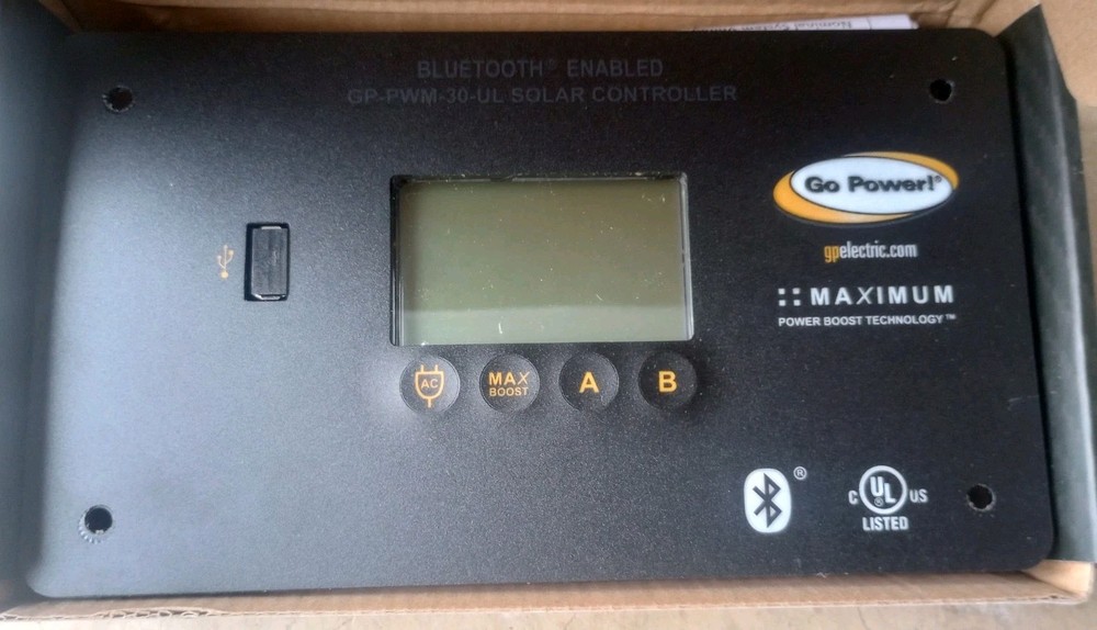 Go Power! GP-PWM-30-UL BlueTooth 30 Amp Solar Regulator