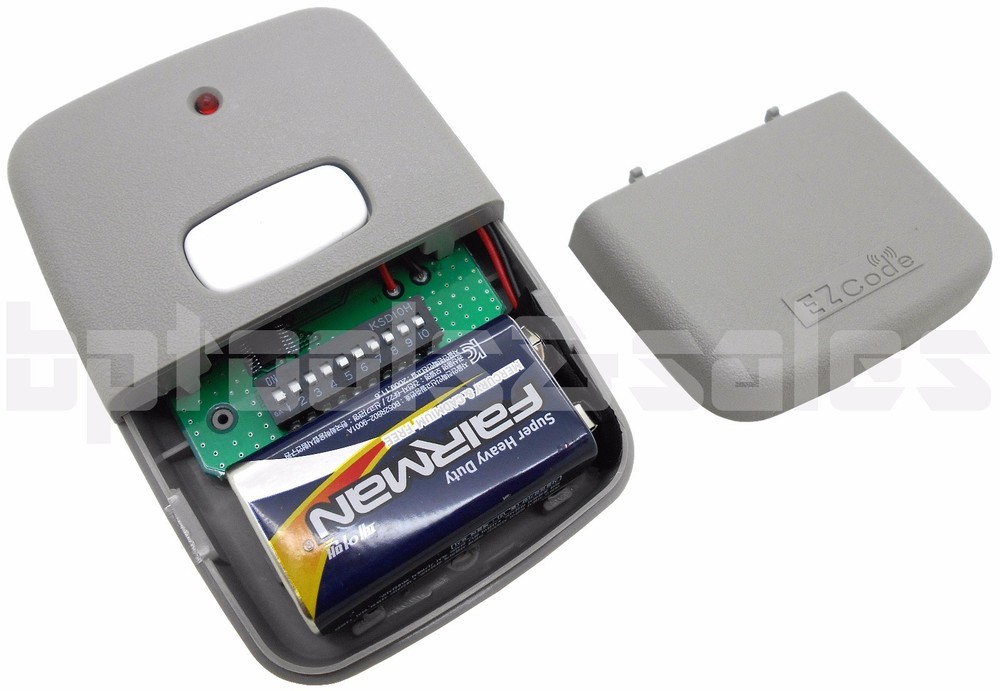 (2) 10 Digit Pins EZ Code Remote Control Garage Door Gate Opener Transmitter