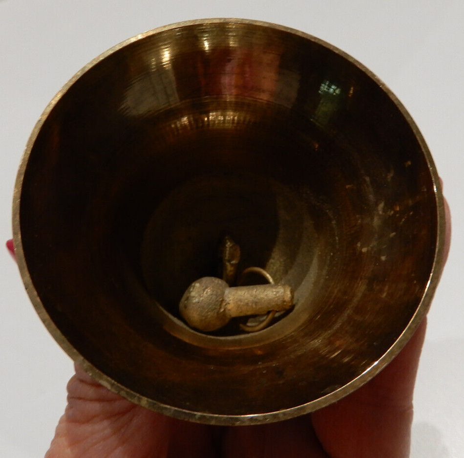 Brass Hand Bell with Brass Handle, 5.5”