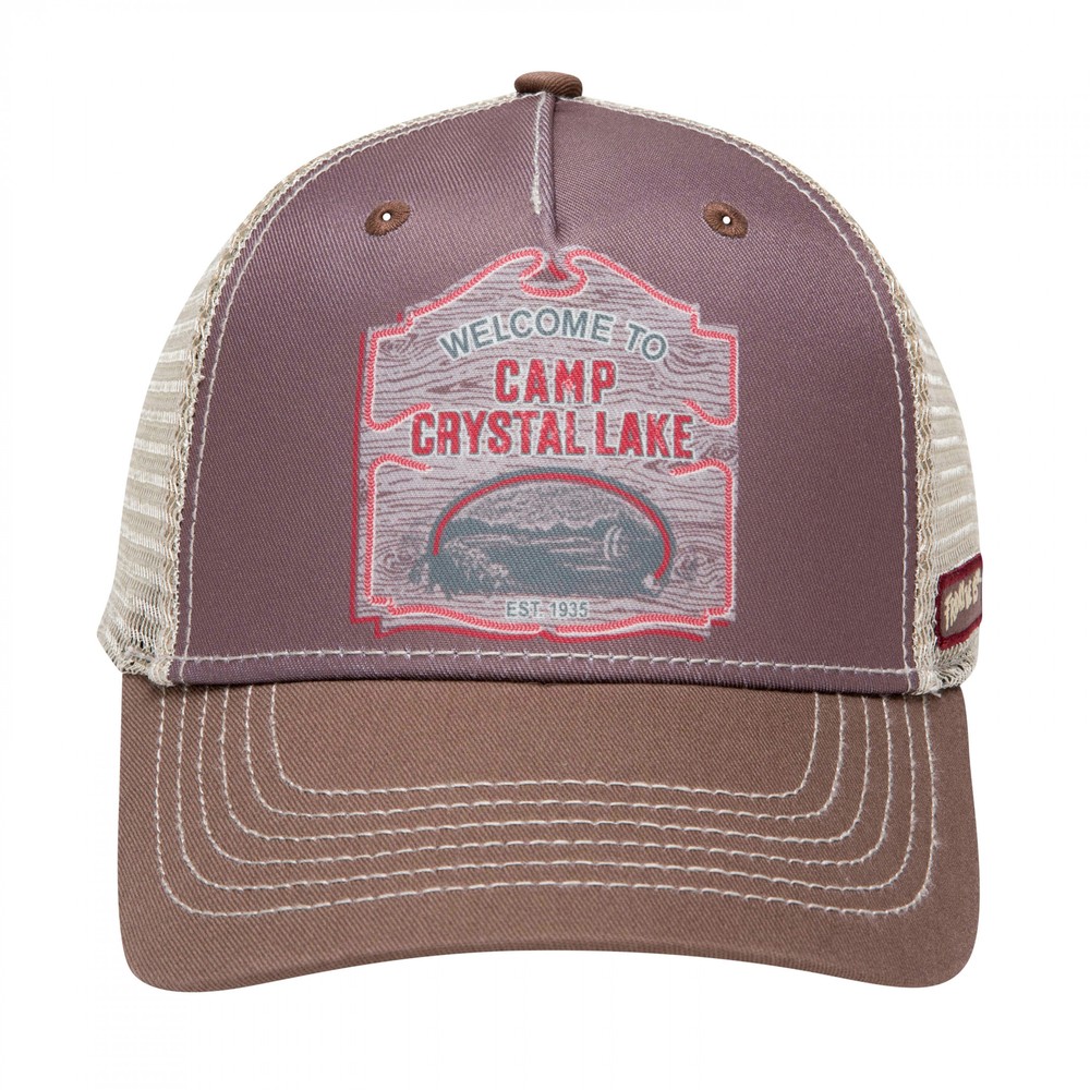 Friday the 13th Welcome to Crystal Lake Adjustable Hat Brown