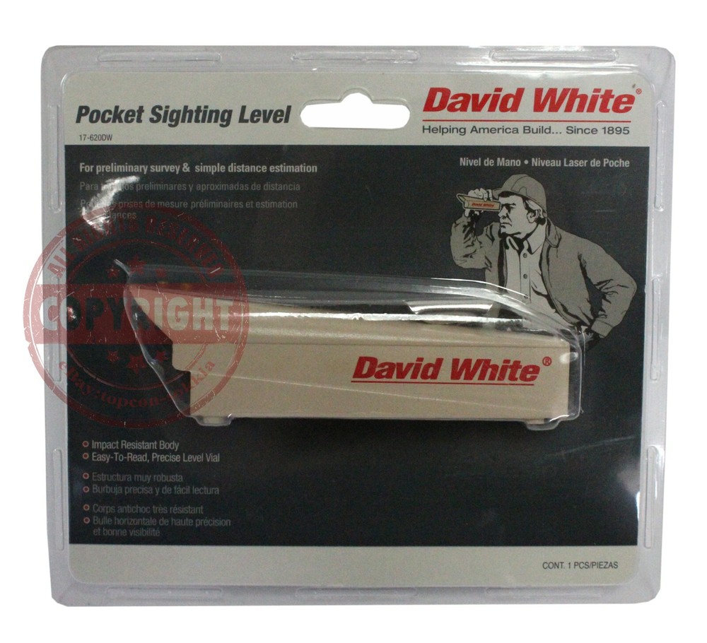 DAVID WHITE HAND LEVEL,SURVEY,GRADE CHECKING,PEA GUN,ELEVATION,DIRT WORK