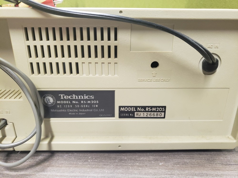TECHNICS RS-M205 STEREO CASSETTE DECK Tape Player Recorder + Original Box