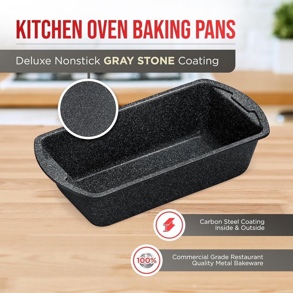 10-Piece Bakeware Sets Nonstick Carbon Steel Baking Sheet & Pans Stackable