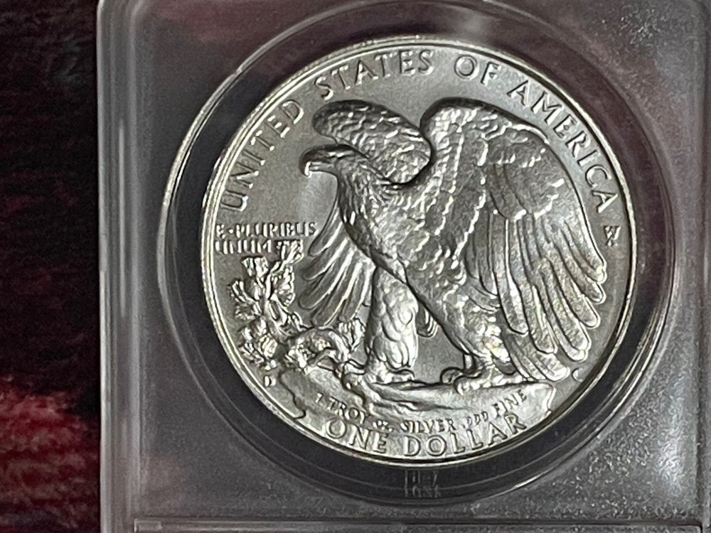 1993 Daniel Carr Overstruck Silver Eagle ANACS MS 69