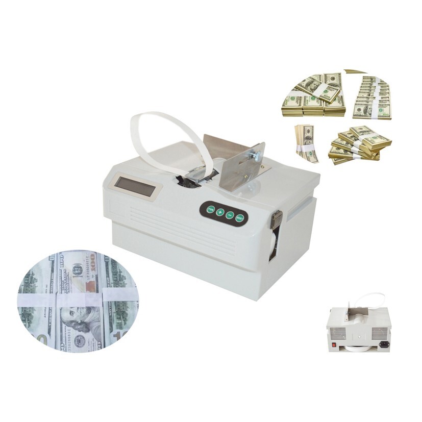 Automatic Banknote Binding Machine Money Cards Documents Strapping Bundling 110V