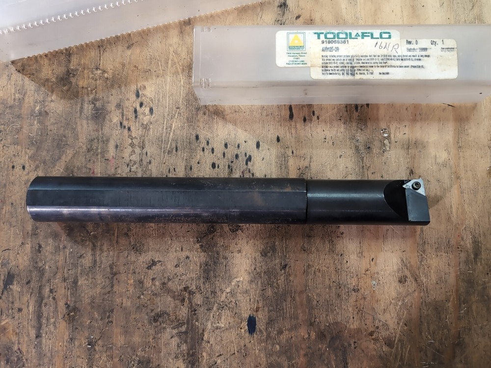Tool-Flo AVR125-3R Grooving Or Threading Bar For NR Style Inserts