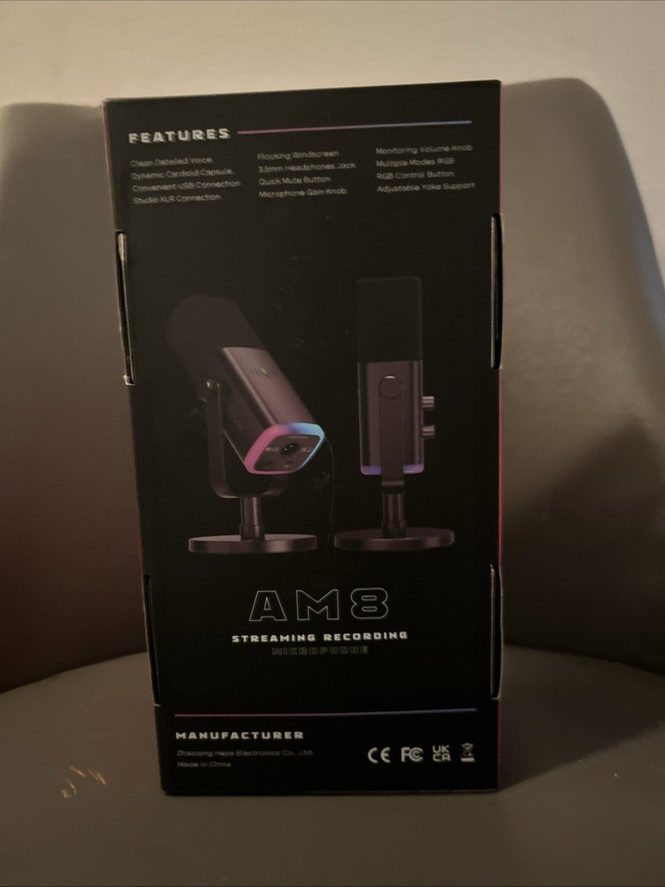 FiFine AM8 XLR USB Dynamic Microphone Ampligame Black